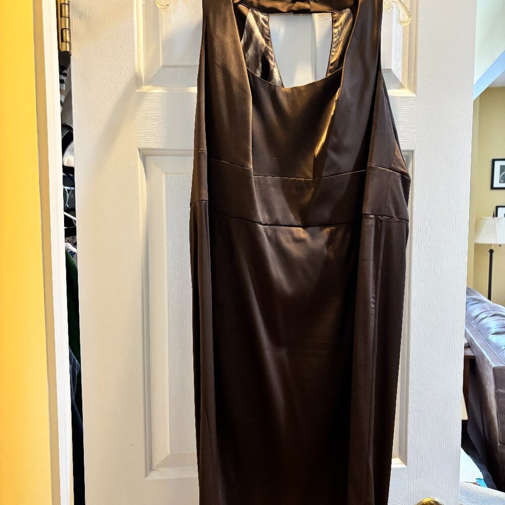 Donna Ricco chocolate brown cocktail dress size 16W